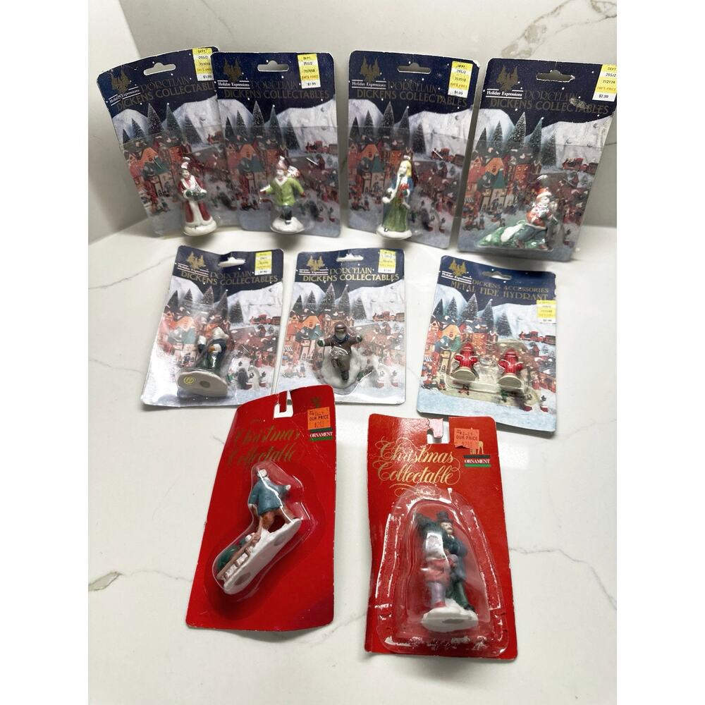 NEW Lot 9 Dickens Keepsake Village Accessories Hand Crafted Porcelain Figure